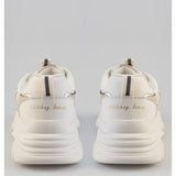 Sissy Boy Womens Chunky Sneaker With Gillter Detail In Cream And Gold