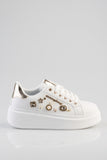 Sissy boy Womens Platform Sneakers In White