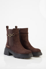 Sissy boy Ladies Aly Chealsea Ankle Boots In Chocolate