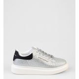 Sissy Boy Ladies Carter All Over Glitter Sneakers In Silver