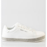 Sissy Boy Womens Sneakers with Bling In White