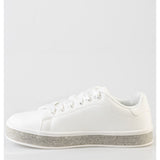 Sissy Boy Womens Sneakers with Bling In White