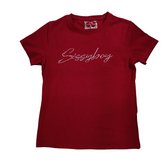 Sissyboy T-Shirts With Pearls For Ladies In Red