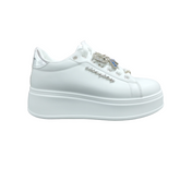 Sissy Boy Womens Gabriella Sneakers With Charms In White
