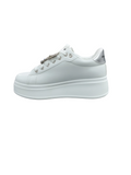 Sissy Boy Womens Gabriella Sneakers With Charms In White