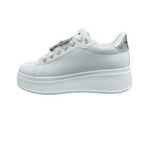Sissy Boy Womens Gabriella Sneakers With Charms In White