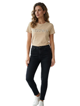 Sissy boy Womens Regular Fit T-Shirt with Pearl & Bling Logo In Stone