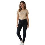 Sissy boy Womens Regular Fit T-Shirt with Pearl & Bling Logo In Stone