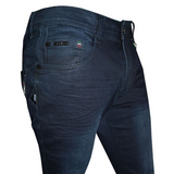 Soviet Mens Romo Straight Leg Jeans In Blue Black