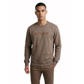 Soviet Mens Crew Neck Sweatshirt In Taupe