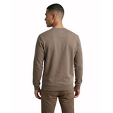 Soviet Mens Crew Neck Sweatshirt In Taupe