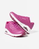 Skechers Girls Uno Stand On Air Shoes In Fuschia