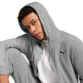 Puma Mens Essential Full Zip Hoodie In Grey