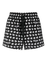 Moschino Teddybear Print Shorts For Men In Black
