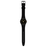 Swatch Unisex Golden Tac Watch In Black