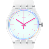 Swatch Polawhite Pay Watch In White