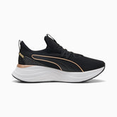 Puma Womens Sabrina Polished Chrome Sneakers In Black & Gold