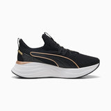Puma Womens Sabrina Polished Chrome Sneakers In Black & Gold