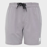 Hurley Mens Icon Elastic 17'' Volley Shorts In Charcoal
