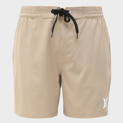 Hurley Mens Icon Elastic 17'' Volley Shorts In Dune