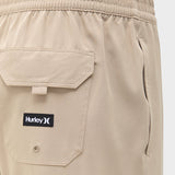 Hurley Mens Icon Elastic 17'' Volley Shorts In Dune