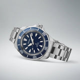 Seiko Mens X Auto Diver Blue Dial Watch In Silver