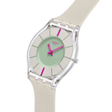 Swatch Own Your Time Unisex Watch In Pink & Stone