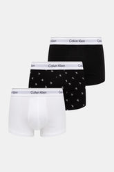 Calvin Klein Mens Low Rise 3 Pack Trunks In Black Multi