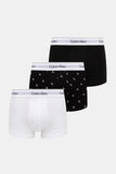 Calvin Klein Mens Low Rise 3 Pack Trunks In Black Multi