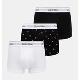 Calvin Klein Mens Low Rise 3 Pack Trunks In Black Multi