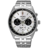 Seiko Mens Chrono Silver Dial Watch In Silver