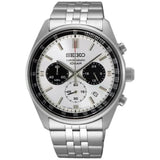 Seiko Mens Chrono Silver Dial Watch In Silver