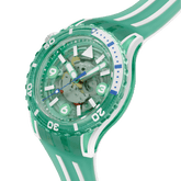 Swatch Medusae Skeleton Watch In Turquoise