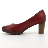 Hush Puppies Ladies Soft Sian Heels In Dark Red