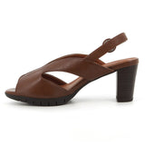 Hush Puppies Ladies Soft Sinead Heels In Cognac