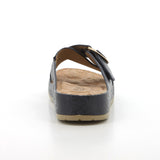 Hush Puppies Ladies Soft Tanika Emboss Sandals In Navy