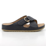 Hush Puppies Ladies Soft Tanika Emboss Sandals In Navy
