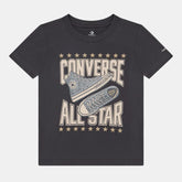 Converse Boys Sneaker Graphic T-shirt In Dark Grey