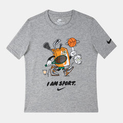 Nike Boys I Am Sport Boxy Graphic Tee T-Shirts In Grey Heather