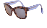 Fendi Tortoise Frame Sunglasses For Womens In Violet