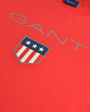 Gant Shield Short Sleeve T-Shirt In Red