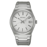 Seiko Mens Stainless steel Strap Watch In White