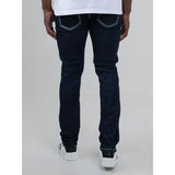 Ben Sherman Mens Saddle Stitch Slim Fit Dark Navy Jeans