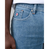 Ben Sherman Mens Saddle Stitch Slim Fit Light Blue Jeans