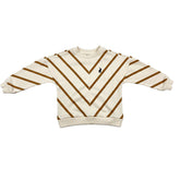 Polo Girls Isla Striped Batwing T-Shirt In Sand