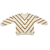Polo Girls Isla Striped Batwing T-Shirt In Sand