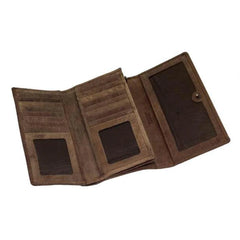 Bossi Ladies Heritage Credit Card Wallet With Zip Brown