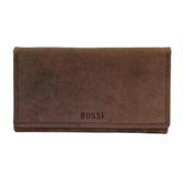 Bossi Ladies Heritage Credit Card Wallet With Zip Brown