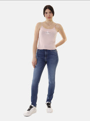 Calvin Klein Mid Rise Skinny Jeans In Denim Dark