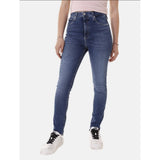 Calvin Klein Mid Rise Skinny Jeans In Denim Dark